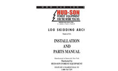 Hud-Son Log Skidding Arch Owner’s Manual