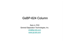 GS-Tek - GsBP-624 - GC Columns Brochure