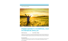 Food Safety Internal Auditor Intensive Skills - Tech sheet