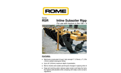 Model RSR - Inline Subsoiler Ripper Brochure