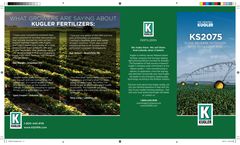 Kugler - Model KS2075 - Slow Release Nitrogen Fertilizer - Brochure