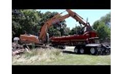 Side Dump Trailer Excavator Load and Dump Demolition - Jet Company Video