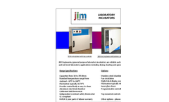 Jim Engineering - GP-INC Series - General Purpose Laboratory Incubators - Brochure