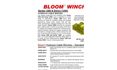 Bloom - Model Series 1200 & Series 1200C - Hydraulic Cable Winches - Datasheet