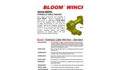 Bloom - Model Series 800HC - Hydraulic Cable Winches - Datasheet