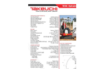 Takeuchi - TB108 - Compact Excavators Brochure