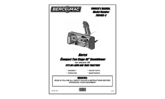 BercoMac - Model 700465-3 - Electric Lift Snowblower 40` Compact - Manual