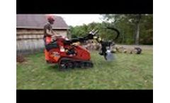 Ditch Witch SK 1050 Mini Skid Steer with Stumper 240 Tree Stump Grinder Video