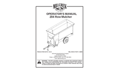 MillCreek - Model 204 - Mini Row Mulcher Brochure Manual