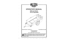 Millcreek - Model 15 & 22 - Mini Manure Spreaders Manual