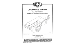 Millcreek - Model 57 & 77 - Mid-Size Manure Spreaders Manual