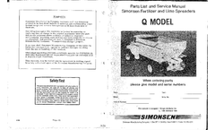 Model Q - Mounted Fertilizer Spreader Manual