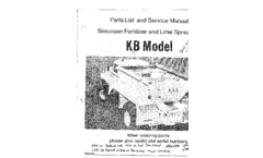 Model KB - Fertilizer or Lime Mounted Spreader Manual