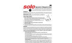Solo - Model 425 - 4 Gallon Piston Backpack Sprayers Brochure
