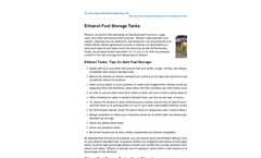 Ethanol Fuel Storage Tanks Datasheet