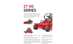 Gravely - Model ZT-HD - Commercial Lawn Zero Turn Mowers - Datasheet
