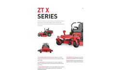 Gravely - Model ZT-X - Commercial Lawn Zero Turn Mowers - Datasheet
