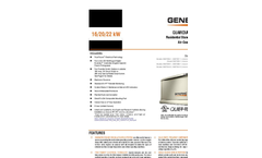 Generac - Model 7035, Guardian Series 16kW - Home Backup Generator - Datasheet