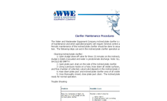 WWE - Conventional and Inclined Plate Clarifiers - Maintenance Brochure