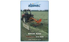 Abimac - Model 4.4 S - Single Rotor Rotary Rake - Brochure