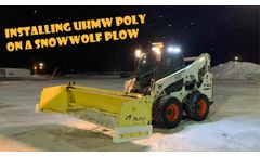 Installing a Poly Cutting Edge on a SnowWolf Plow + UHMW Snow Pusher Skid Shoes and UHMW Bushings - Video