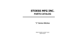 Stoess - Model J Series - Hitches - Manual