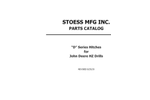 Stoess - Model D Series - Hitches - Manual