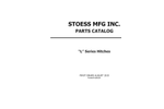 Stoess - Model L Series - Hitches - Manual