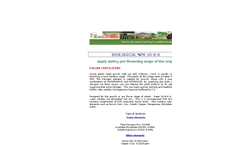 AgriInfoTech - Model NPK 10-8-8 - Biological Foliar Fertilizers Brochure