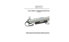 Model Comet Series ALSLT - UV Sterilizers - Manual