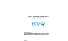 Hydro Royal Heat Pump - Installation & Operations Manual