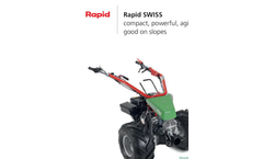 Rapid - Model SWISS - Single Axle Walk Behind Tractors- Brochure