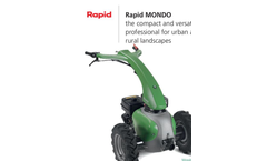 Rapid - Model MONDO - Single Axle Walk Behind Tractors Brochure