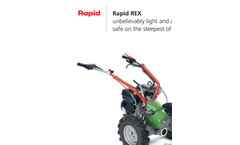 Rapid - Model REX - Single Axle Walk Behind Tractors Brochure