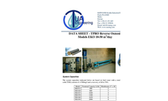 Tua Engineering - EKO 10 - TPRO Reverse Osmosis  - Brochure