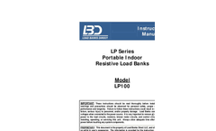 LBD - Model LC100 - Portable Indoor Load Bank Manual