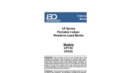 LBD - Model LP150 - Portable Indoor Load Bank Manual