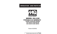 Model GA25H - Portable Generators Brochure