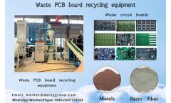 E waste PCB recycling plant is used for separating mixed metals from waste printed circuit boards.