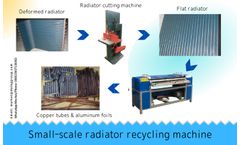 A simple machine for separating copper tubes from waste radiators - Radiator stripping machine