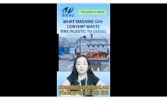 What machine can convert waste tire plastic to diesel oil?