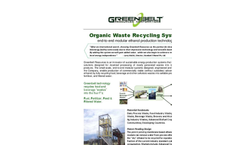 Organic Waste Recycling System Brochure