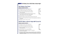 Paneltronics - Model 1201 - Battery Test Panel Brochure
