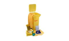 HUG Absorbents - 125Litres Chemical Emergency Spill Kit - Wheeled Bin