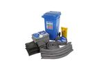 HUG Absorbents - 210Litre Universal Emergency Spill Kit - Wheeled Bin