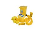 HUG Absorbents - 210Litre Chemical Emergency Spill Kit - Wheeled Bin
