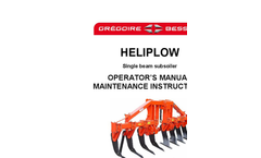 Model Heliplow - Single Frame Subsoiler - Manual