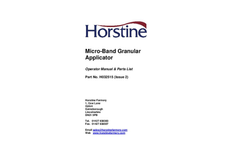 Horstine TMAir - Electrically Driven Pneumatic Fan Chemical Applicators - Brochure