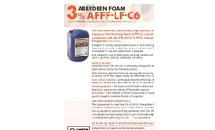 Model AFFF-LF-C6 - Low Freeze Aqueous Film Forming Foam Brochure