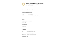 Ceramic Honeycombs Material Safety Data Sheet